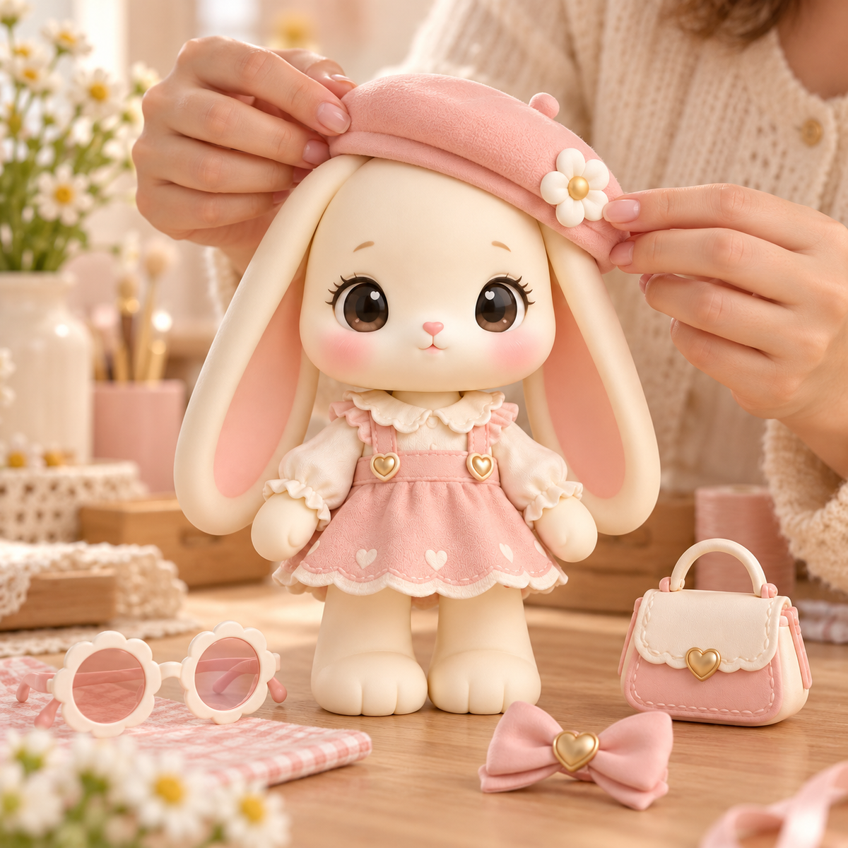 Blush Bunny Dress-Up Doll with Fashion Accessories