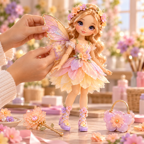 Petal Fairy Fashion Doll with Butterfly Wings & Floral Accessories