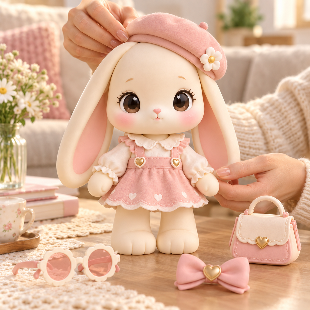 Blush Bunny Dress-Up Doll with Fashion Accessories
