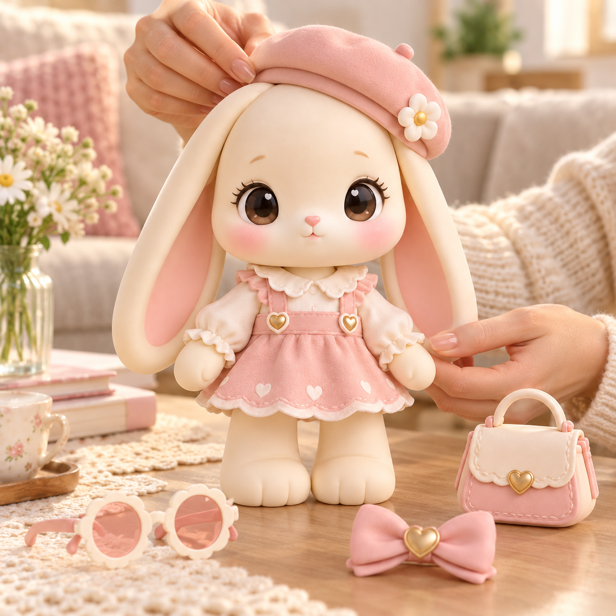 Blush Bunny Dress-Up Doll with Fashion Accessories