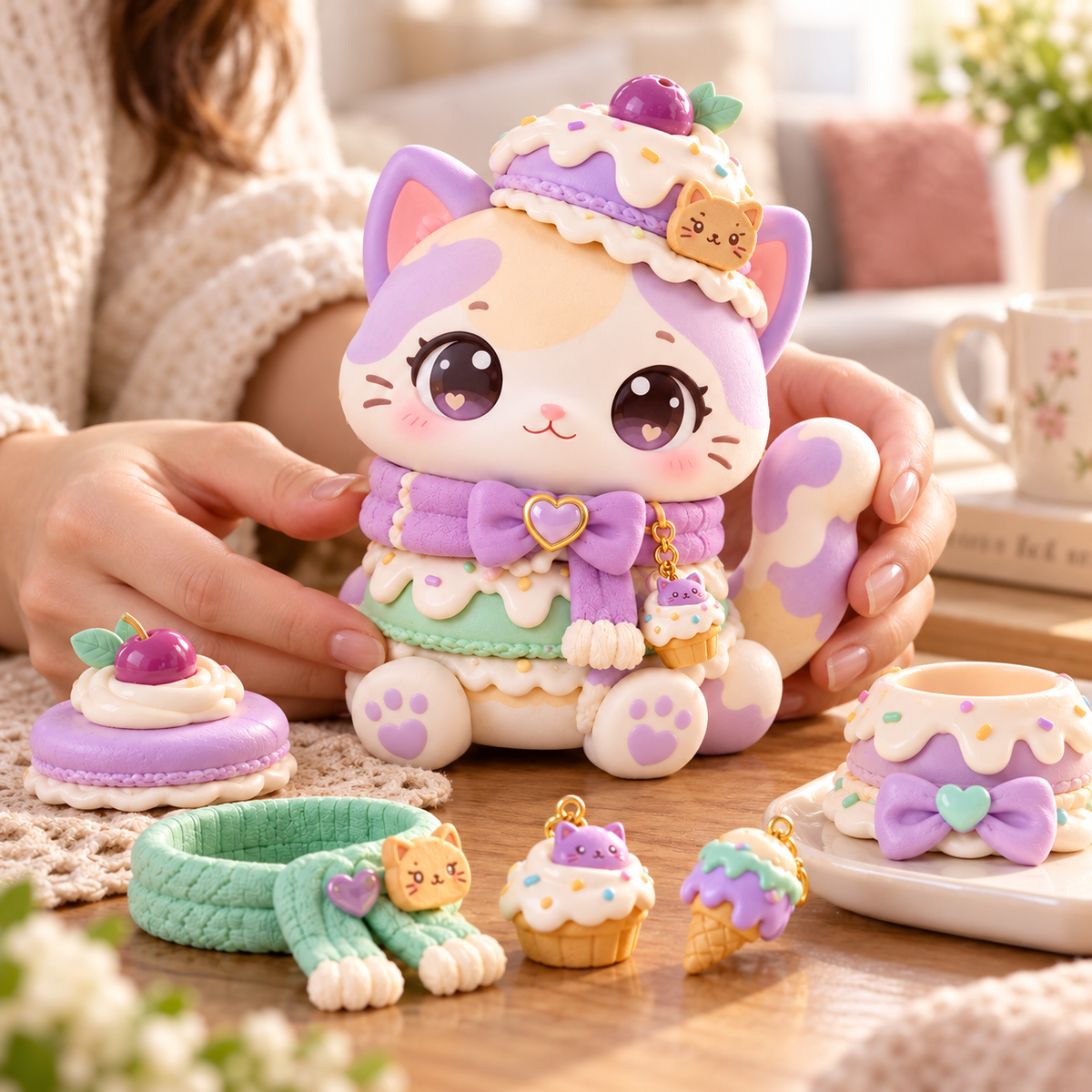 Sweetshop Kitty Dessert-Themed Doll with Styling Accessories