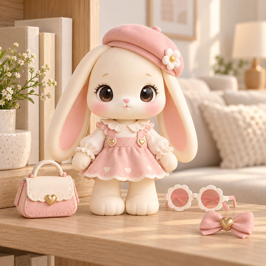 Blush Bunny Dress-Up Doll with Fashion Accessories