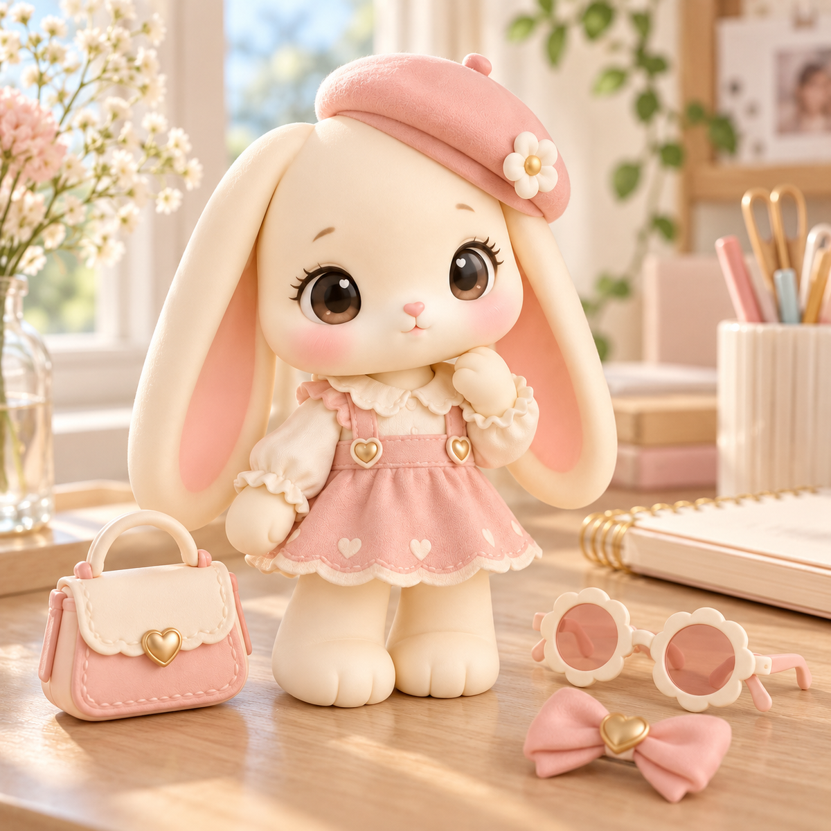 Blush Bunny Dress-Up Doll with Fashion Accessories