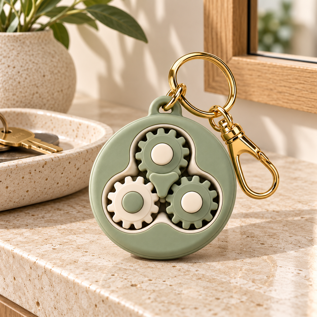 Sage Gear Fidget Keychain with Keyring & Clip