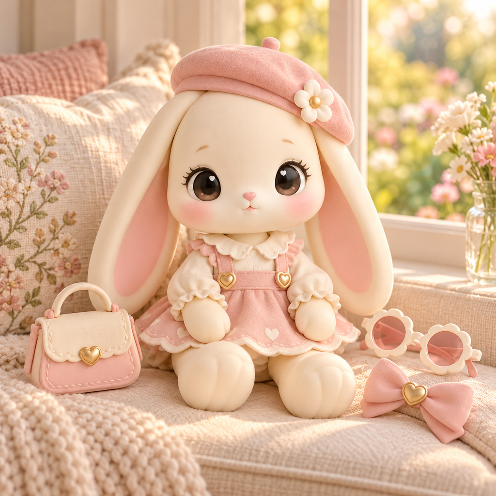 Blush Bunny Dress-Up Doll with Fashion Accessories