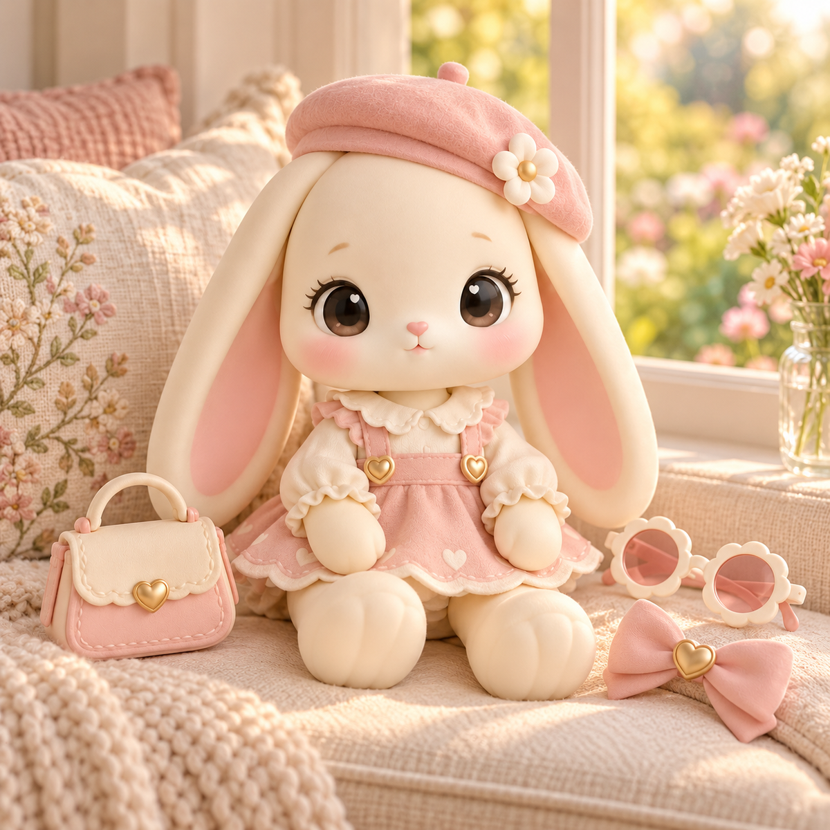 Blush Bunny Dress-Up Doll with Fashion Accessories