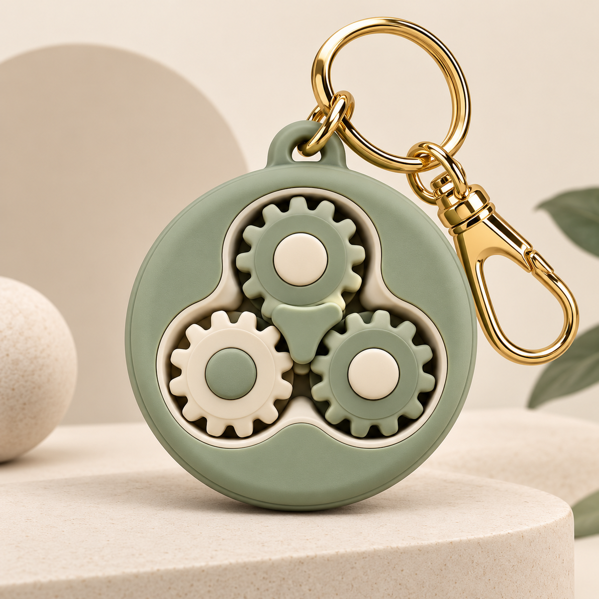 Sage Gear Fidget Keychain with Keyring & Clip