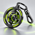 Lime Orbit Gimbal Spinner Fidget Keychain with Clip